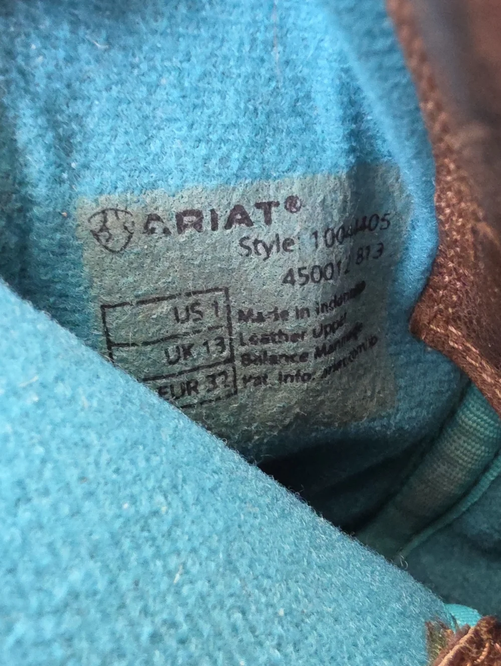 ARIAT Kid's Lonestar Western Cowgirl Pull On Mid-Calf Teal Pink Stitched Boots 1